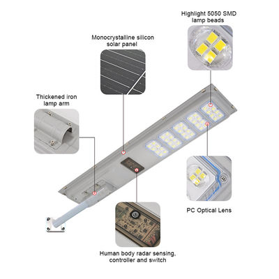 環境に優しいランプ 高ルーメン 屋外 LED ソーラー街路灯 屋外照明用